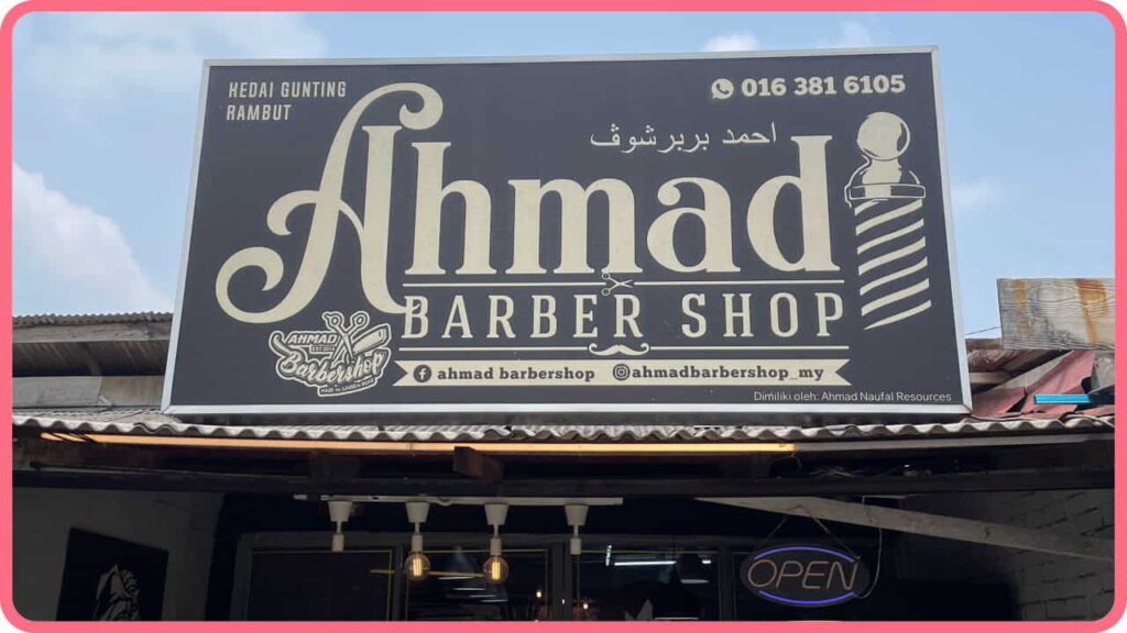 barber shop shah alam, ahmad barbershop