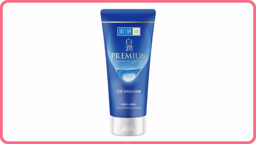 hada labo premium whitening face wash