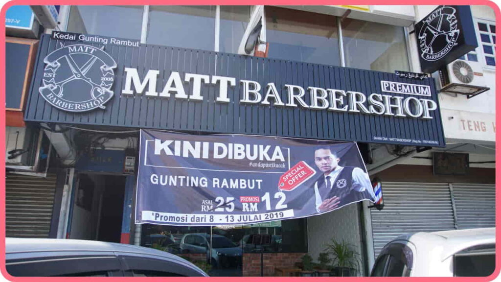 matt barber shop premium jalan teluk sisek kuantan