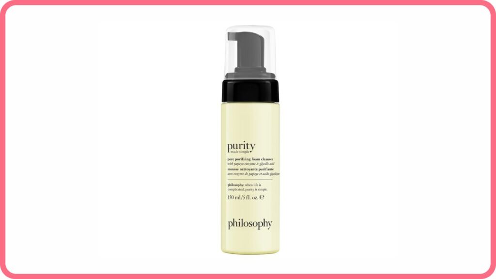 philosophy purity pore purifying foam cleanser