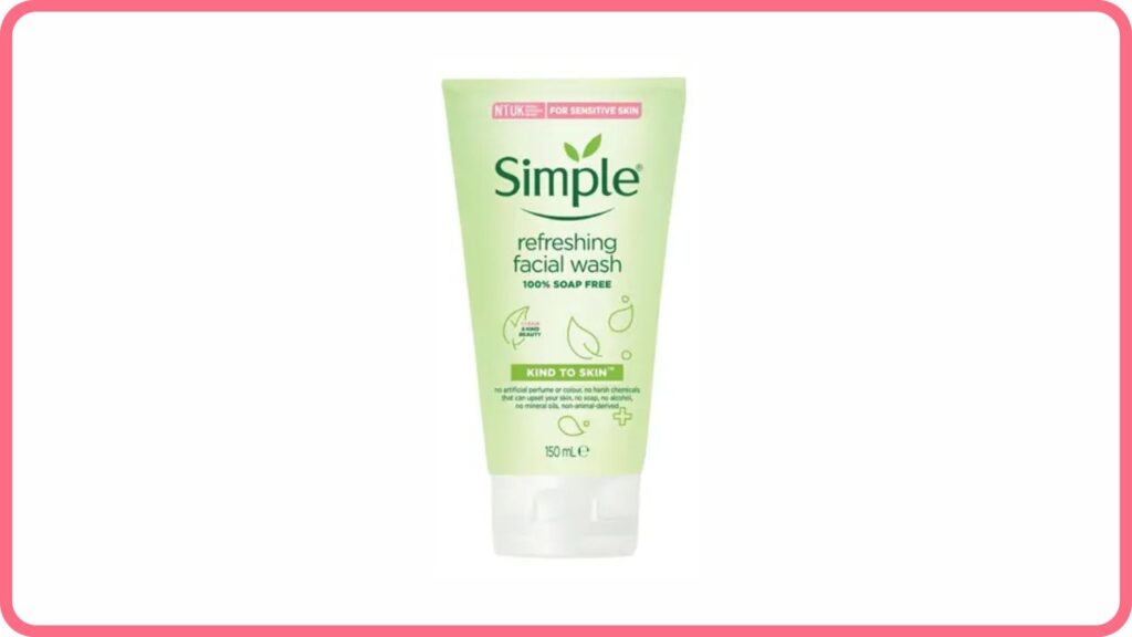 simple kind to skin refreshing facial wash gel