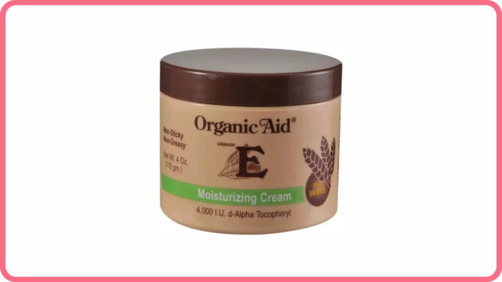 organic aid vitamin e moisturuzing cream