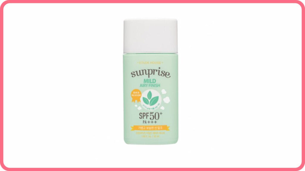 sunblock & sunscreen terbaik untuk jeragat etude house sunprise mild airy finish spf50