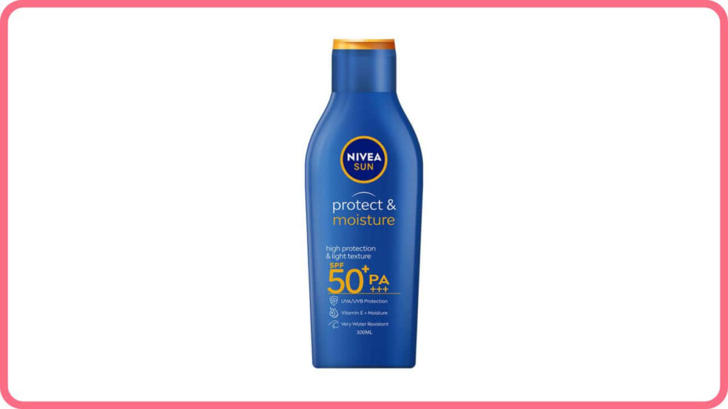 sunblock & sunscreen terbaik untuk jeragat nivea sun protect & moisture spf50