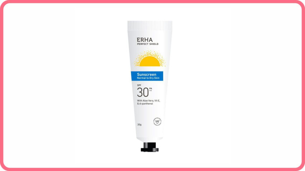 sunscreen terbaik untuk kulit kering erha perfect shield normal to dry skin