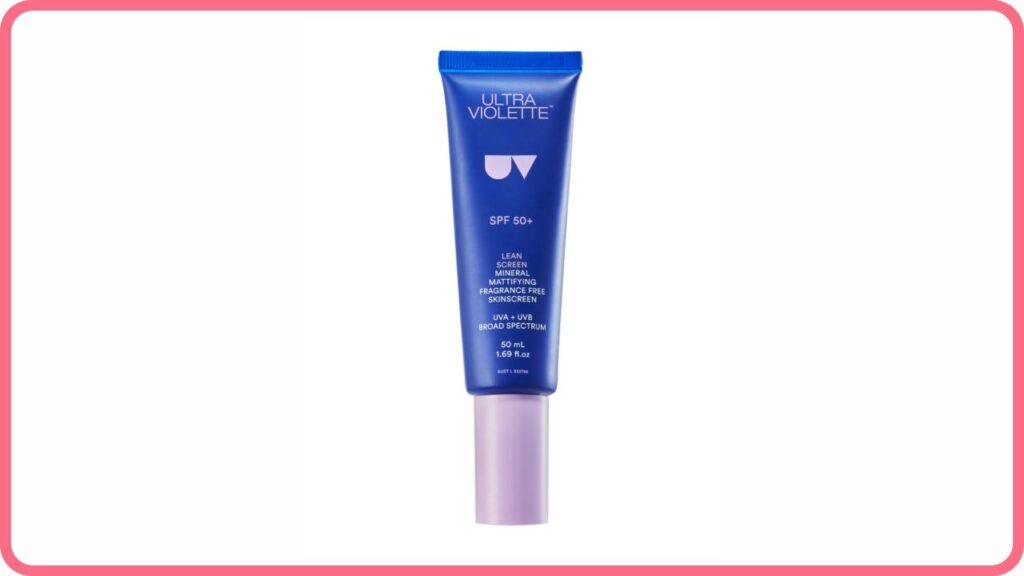 ultra violette lean screen mineral mattifying spf 50+