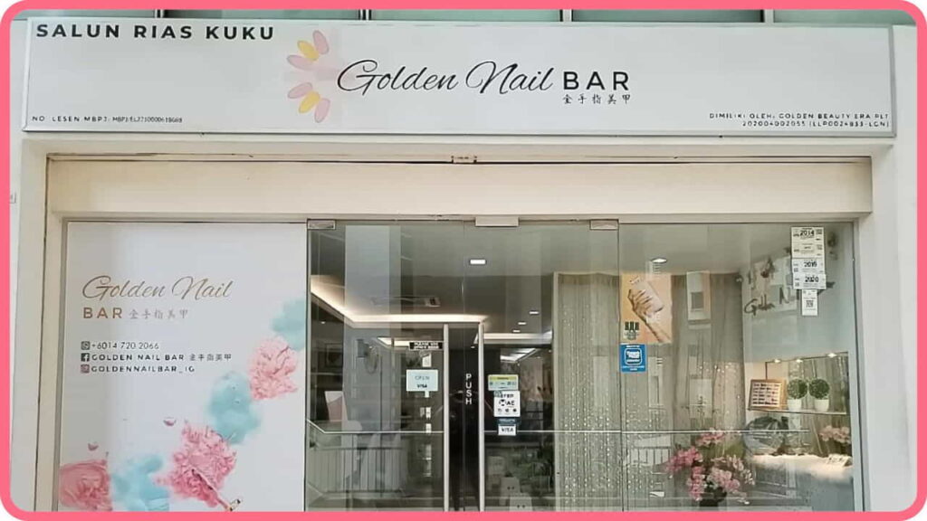 golden nail bar, nail salon petaling jaya