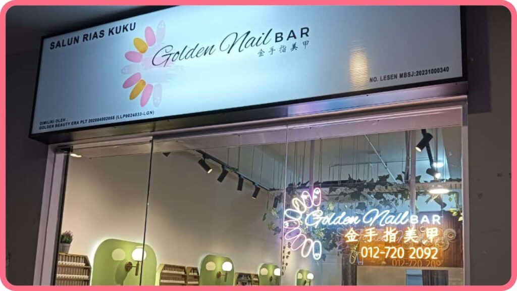 golden nail bar subang jaya, nail salon subang jaya