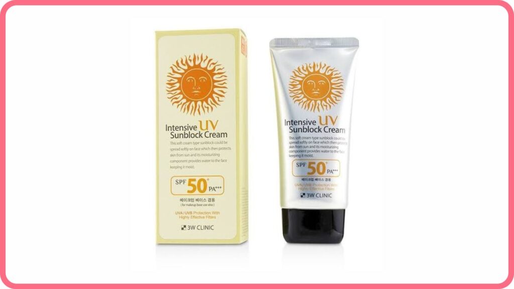 3w clinic intensive uvsunscreen cream