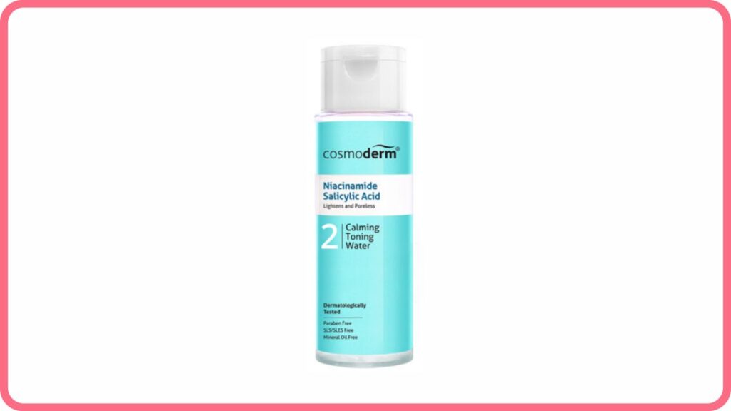 cosmoderm niacinamide salicylic acid calming toning water