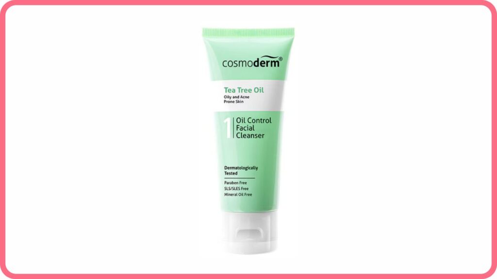 cosmoderm tea tree oil control facial cleanser