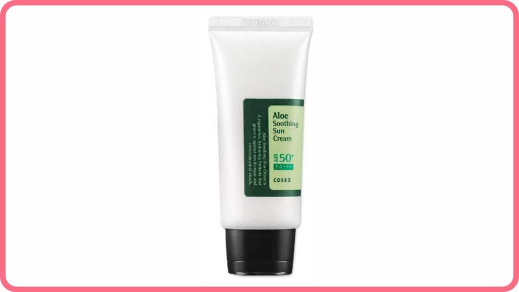 cosrx aloe soothing cream spf50+ (sunscreen terbaik di waston)