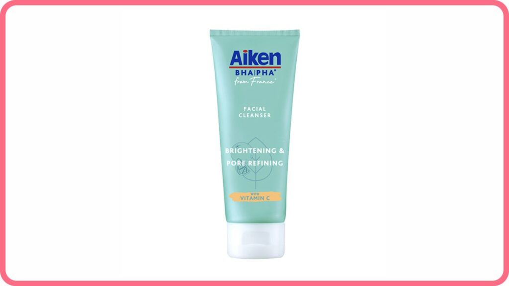 pencuci muka untuk kulit kombinasi aiken bha aha facial cleanser