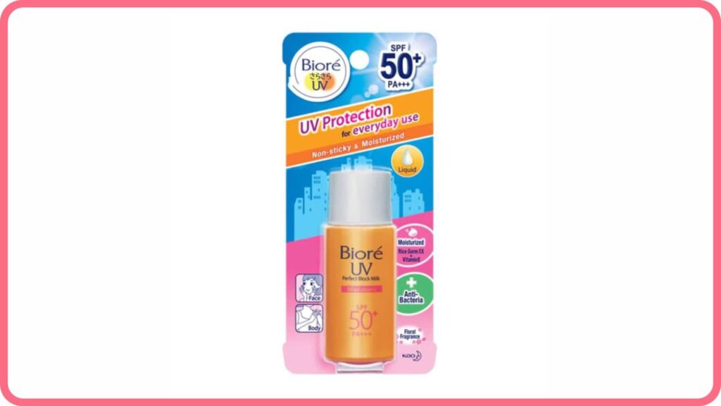 skincare untuk kulit kusam biore uv perfect milk moisture