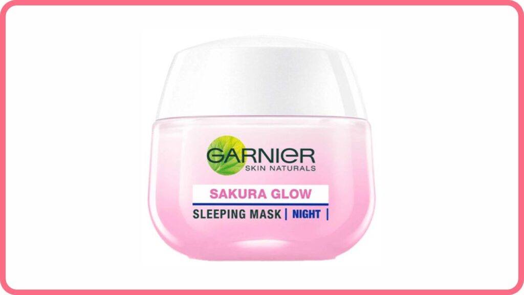 garnier sakura glow serum night cream moisturizer