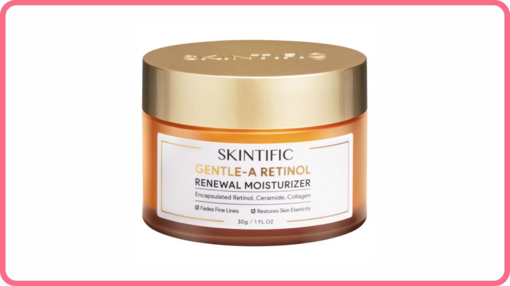 krim malam untuk kulit kombinasi skintific gentle a retinol cream renewal moisturizer