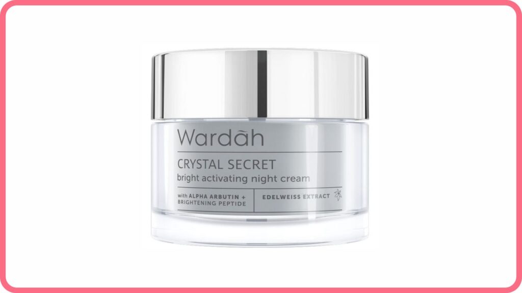 wardah crystal secret bright activating night cream